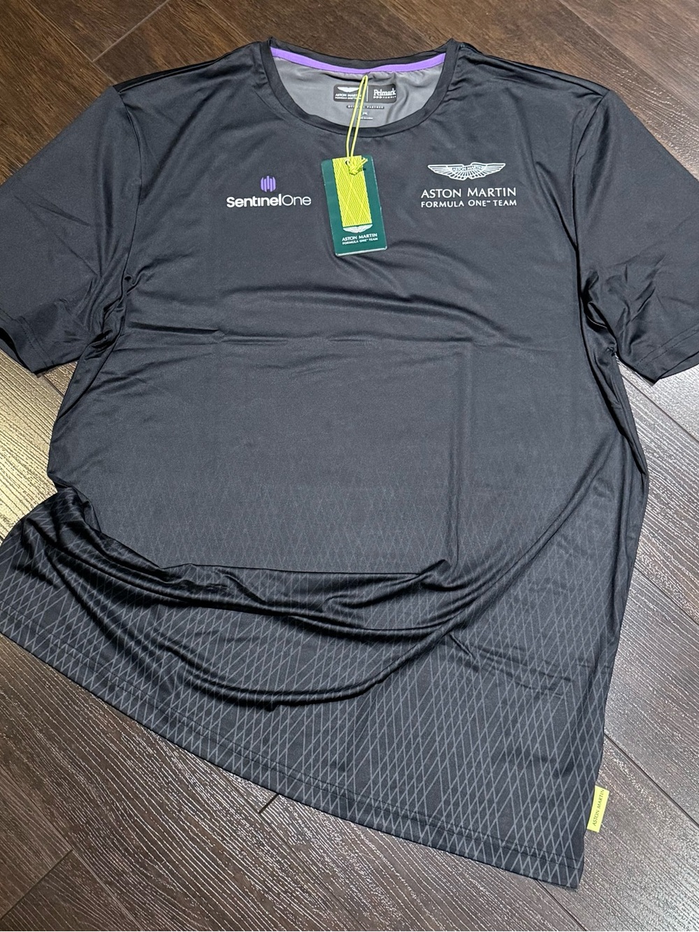 NWT! Pelmark Aston Martin F1 Lifestyle Formula One Team Tech T-Shirt Men’s 2XL